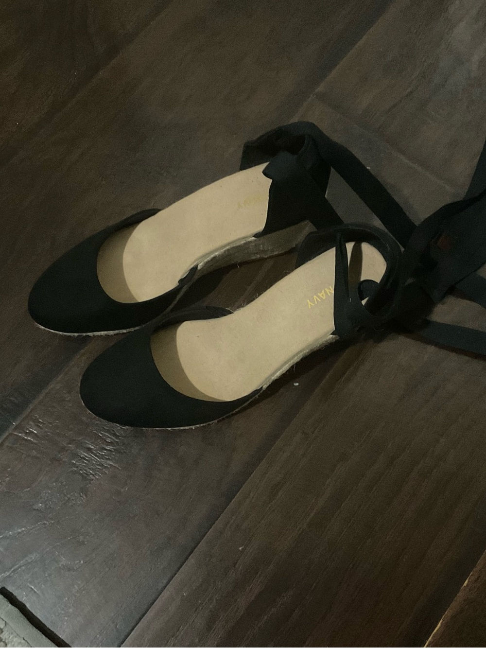 EUC Old Navy Black Ankle-Tie Women’s espadrilles.